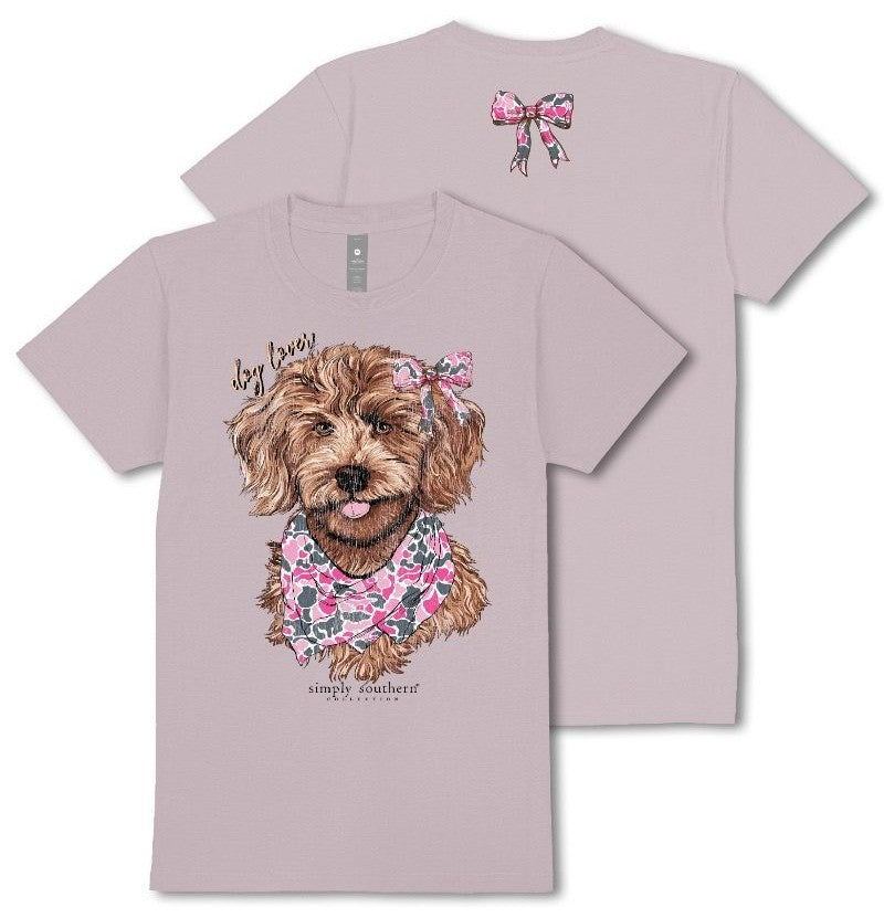 Dog Lover - Pink Camo - Bow - F25 - SS - YOUTH T-Shirt
