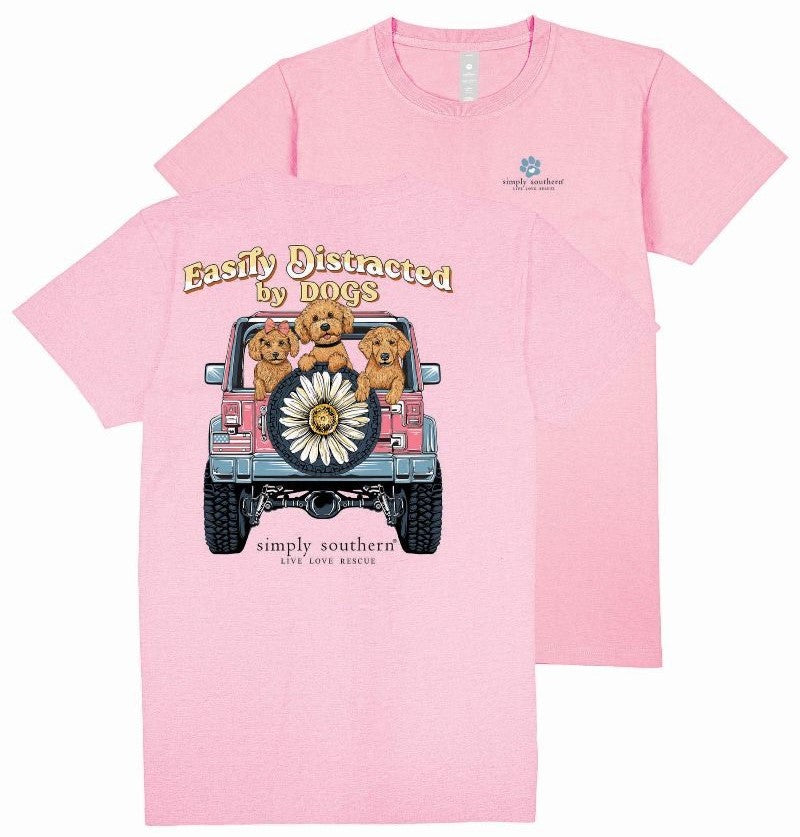 Easily Distracted by Dogs - Dogs - Daisy - Off Road Vehicle - SS - S25 - Adult T-Shirt