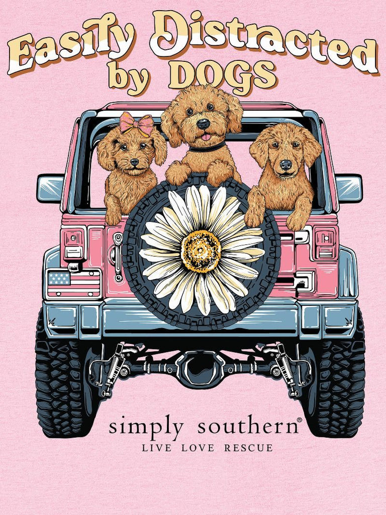 Easily Distracted by Dogs - Dogs - Daisy - Off Road Vehicle - S25 - SS - YOUTH T-Shirt