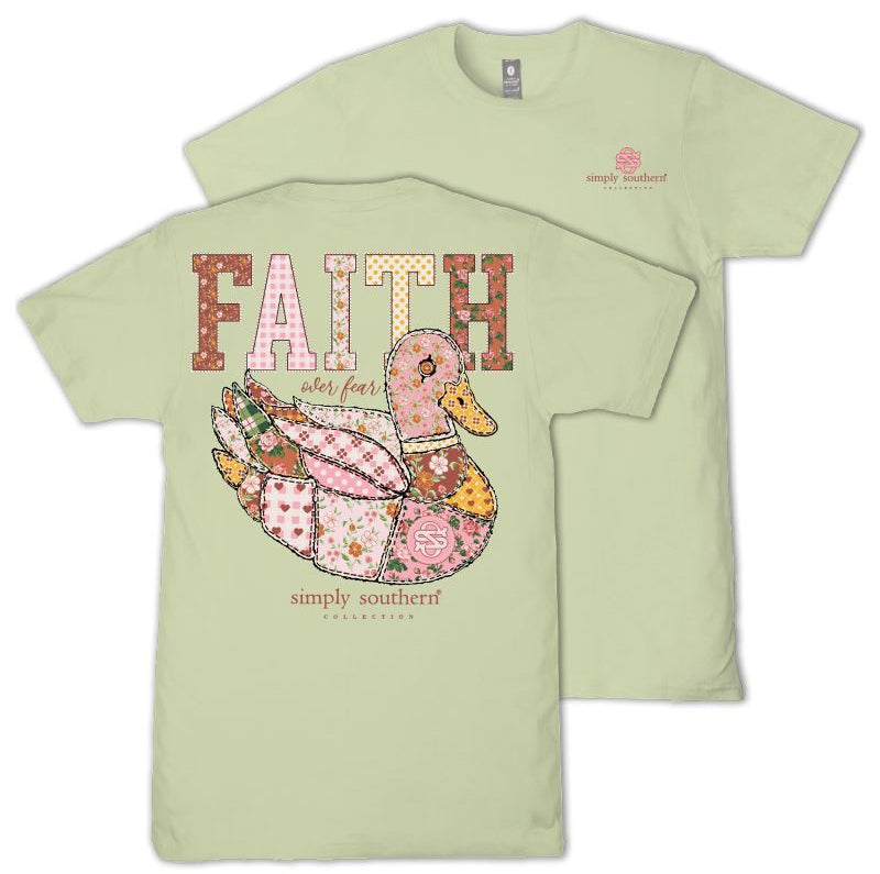 Faith Over Fear - Duck - Patchwork - Country Life - F26 - SS - Adult T-Shirt