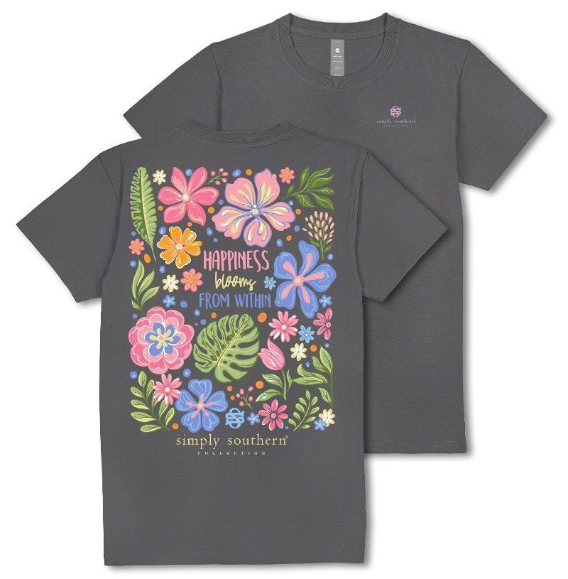 Happiness Blooms from Within - Flowers - SS - F25 - Adult T-Shirt
