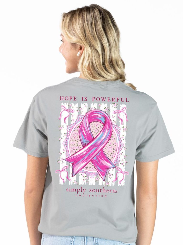 Hope is Powerful - Breast Cancer Awareness - F26 - SS - Adult T-Shirt