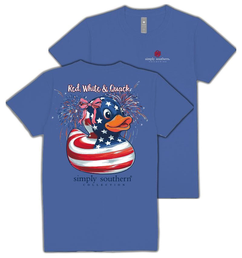 Red, White & Quack - Duck - Patriotic - F26 - SS - YOUTH T-Shirt