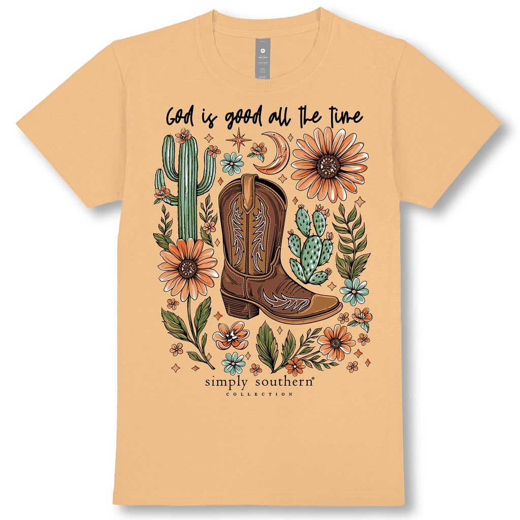 God is Good All The Time - Western - Sunflower - Cactus - F25 - SS - YOUTH T-Shirt