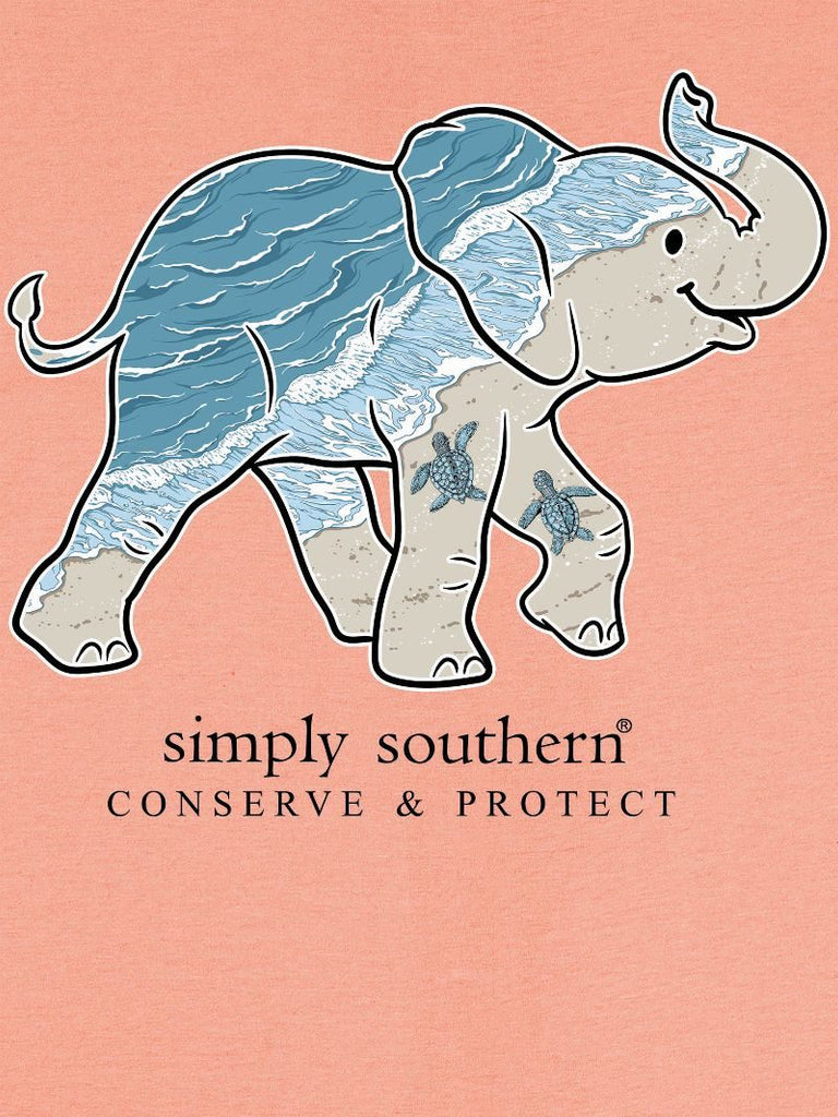 Beach - Elephant - Sea Turtles - Conserve & Protect - S25 - SS - Adult T-Shirt