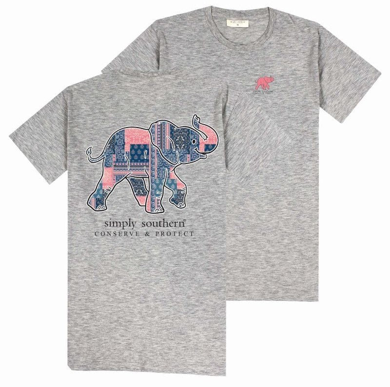 Elephant - Patchwork - Conserve & Protect - SS - S25 - YOUTH T-Shirt