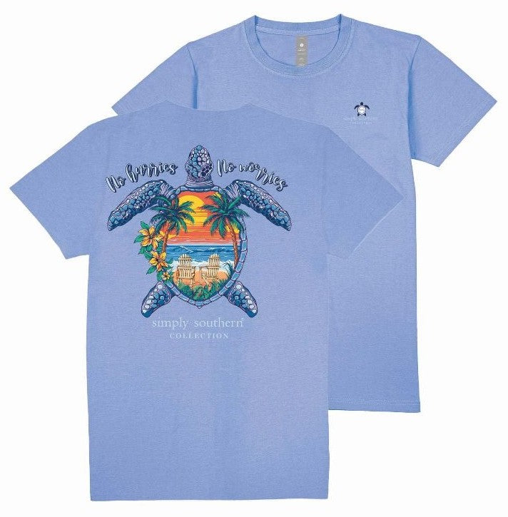 No Hurries, No Worries Track Turtle - SS - S25 - Adult T-Shirt