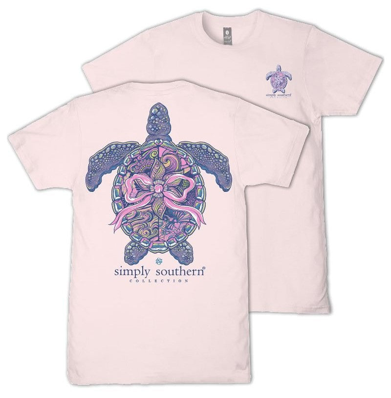 Mandala - Pink Bow - Turtle - Conserve & Protect - S26 - SS - Adult T-Shirt