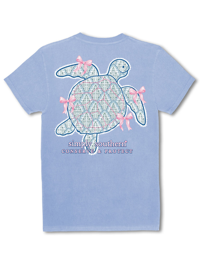 Track Turtle - Damask - Pink Bows - Floral - Conserve & Protect - F25 - SS - Adult T-Shirt