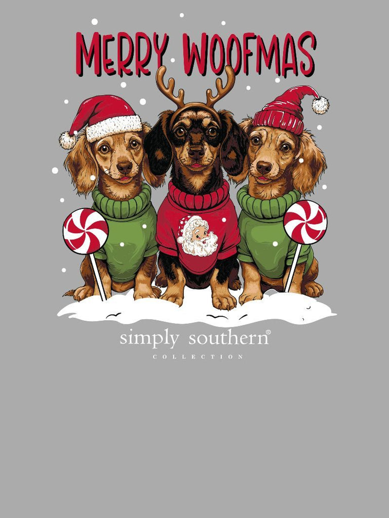 Merry Woofmas - Dachshunds - Christmas - F26 - SS - YOUTH T-Shirt