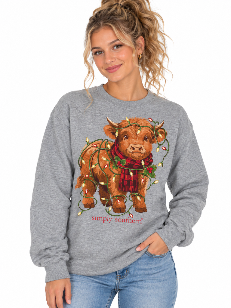 Highlander - Christmas Lights Sweatshirt - F26 - Adult