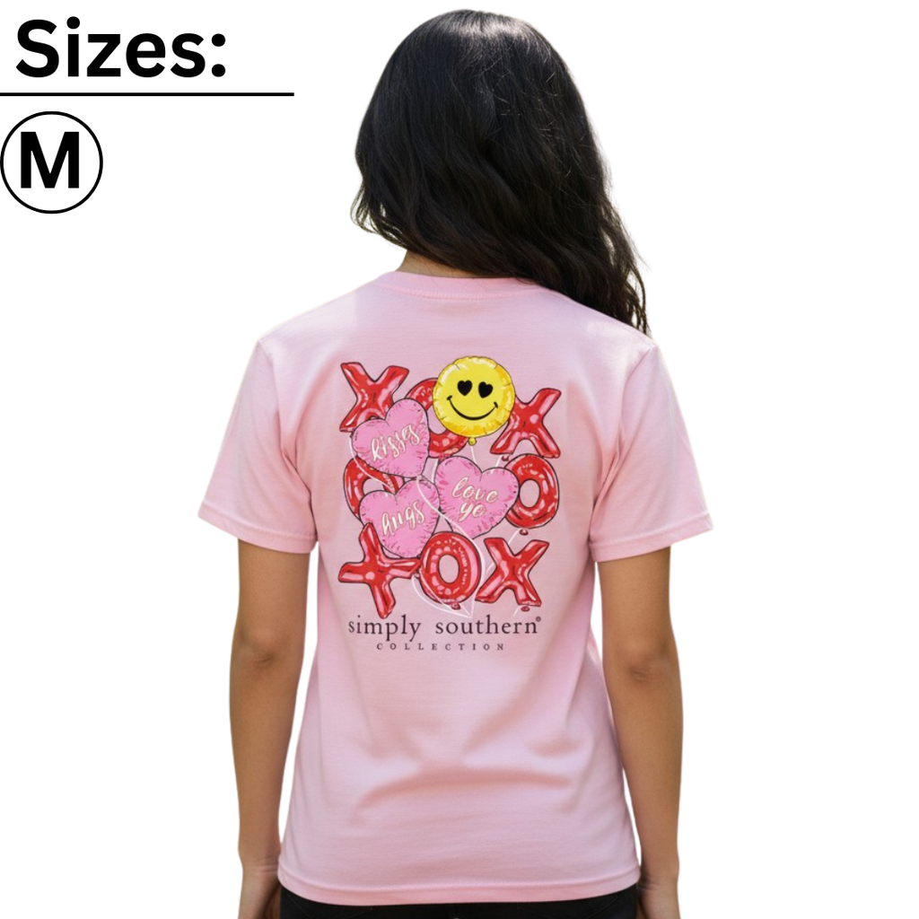XOXOXO Balloons - Happy Valentines - S24 - SS - Adult T-Shirt