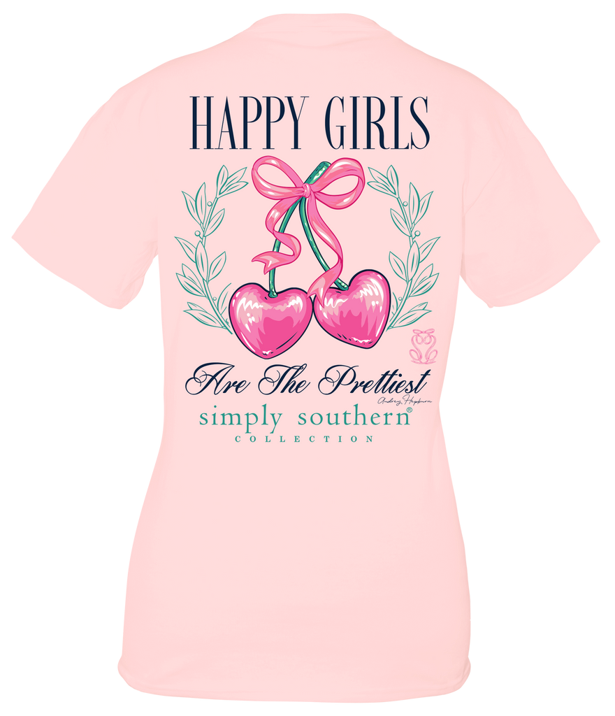 Happy Girls Are The Prettiest - Cherries - SS - S24 - Adult T-Shirt