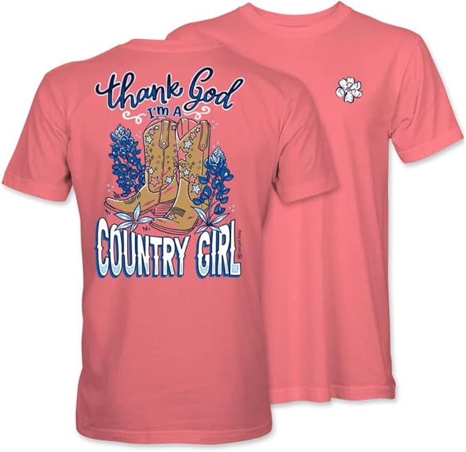 Thank God I'm A Country Girl - Boots - Adult T-Shirt - Itsa Girl Thing