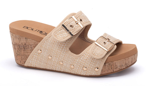Carley Mixed Berry Glitter Smooth Sandal - Boutique by Corkys