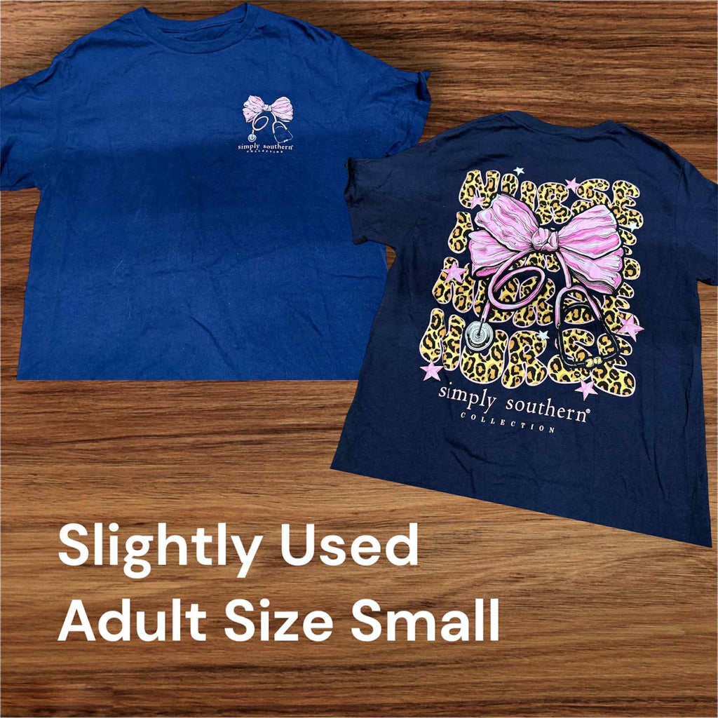 Slightly Used Simply Southern T-Shirt - Nurse - Adult Size Small (M98)