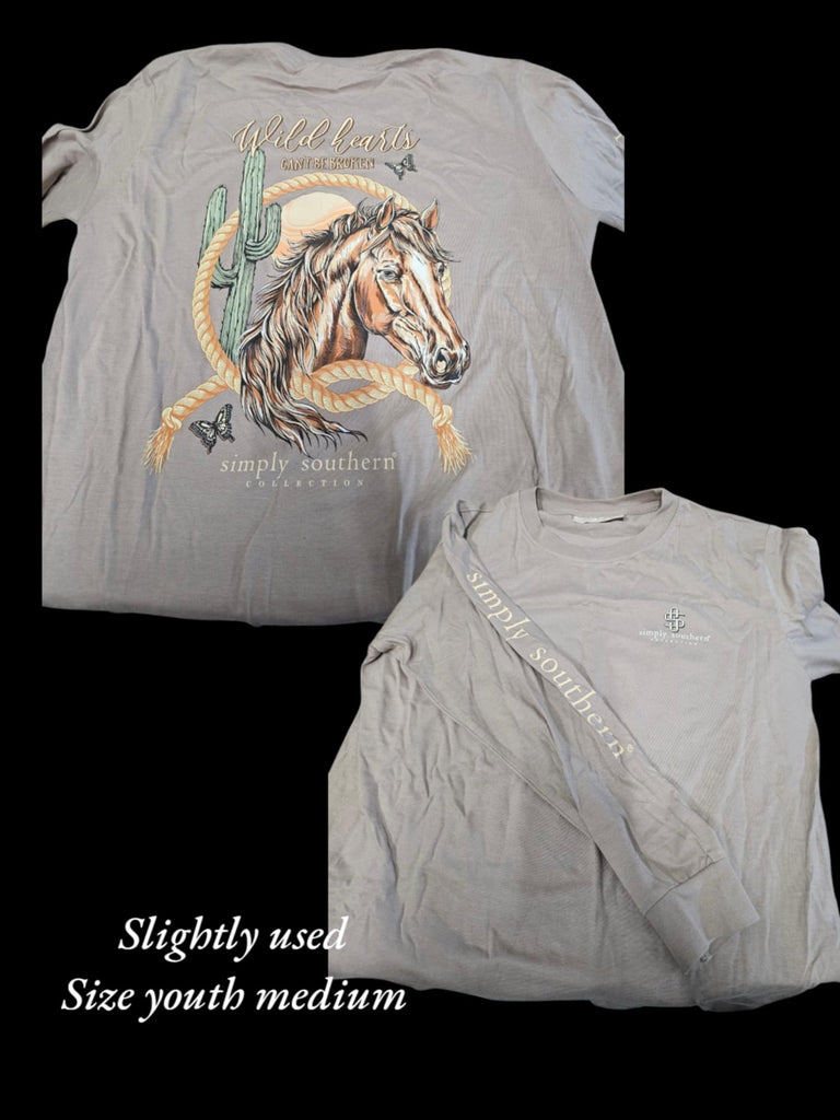 Simply Southern - Shirt Slightly Used - YOUTH Size Medium (M3)