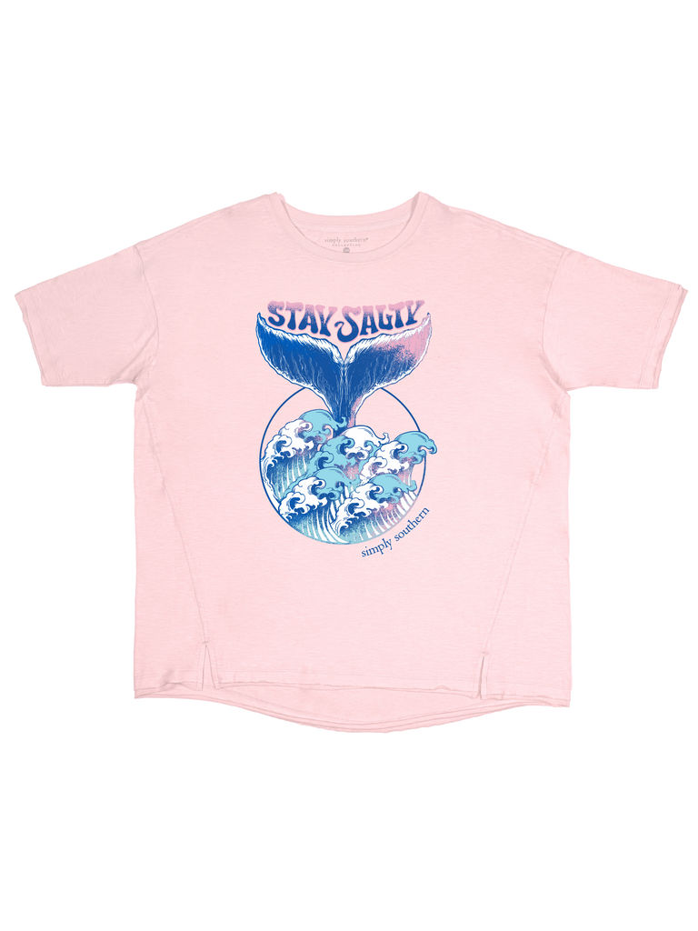 Stay Salty - Whale Tail - S24 - SS - Fashion Boxy Shirt