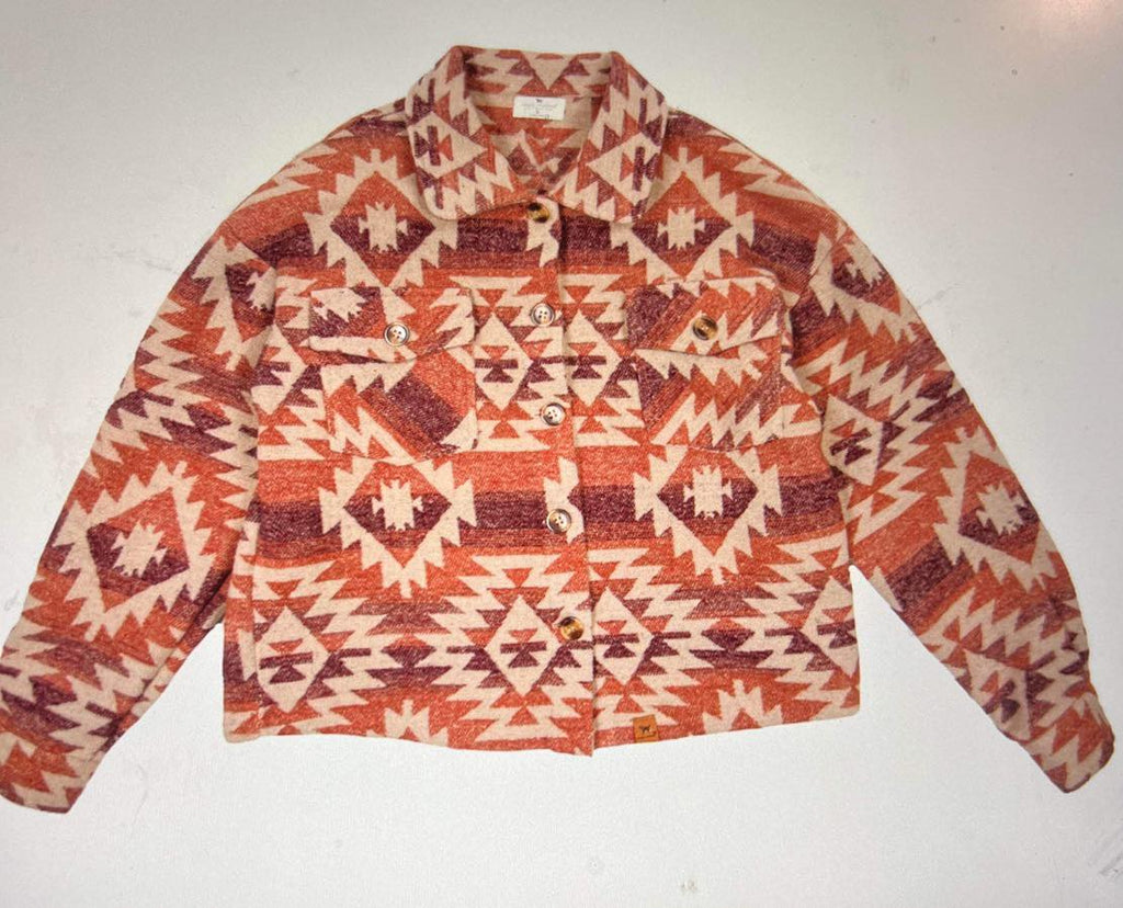 Crop Shacket Navajo Cider- F23 - Simply Southern