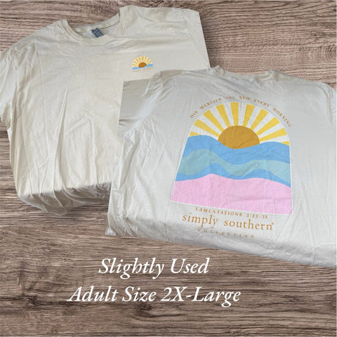 Simply Southern - Short Sleeve Shirt - Country Club - Slightly Used-Adult Size 2XL (M18)