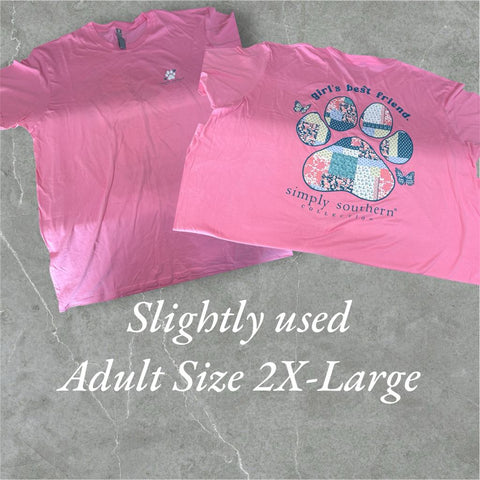 Simply Southern - Short Sleeve Shirt - Country Club - Slightly Used-Adult Size 2XL (M18)