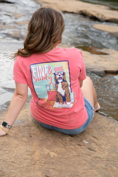 Fine And Sandy - Dog - Adult T-Shirt - Southernology