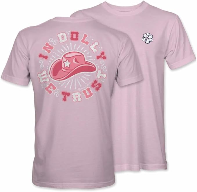 in Dolly We Trust - Cowgirl Hat - Adult T-Shirt - Itsa Girl Thing