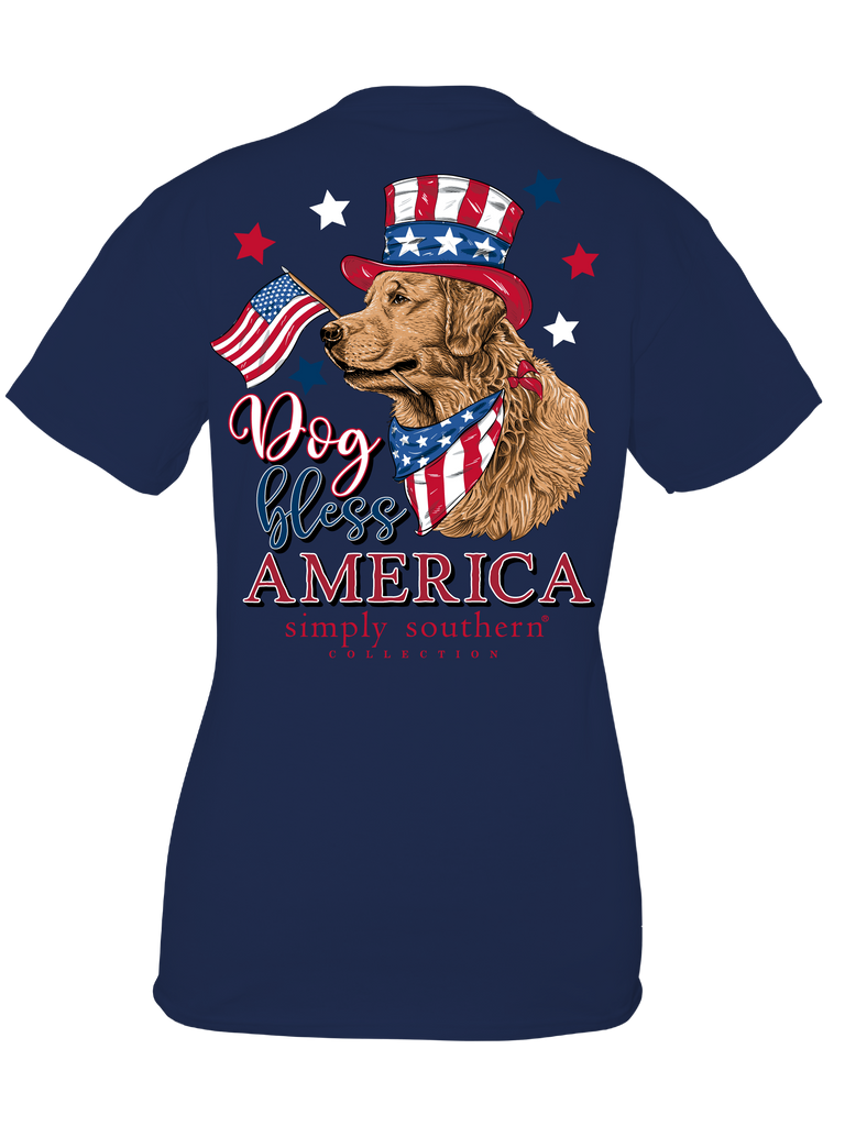 America - Dog Bless America - Dog - SS - S24 - Adult T-Shirt