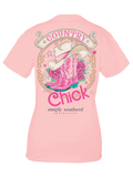 Country Chick - Cowgirl Boots & Hat - SS - S24 - Adult T-Shirt
