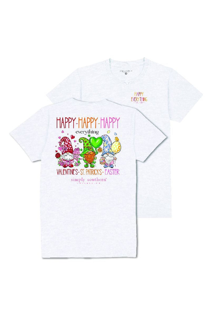 Happy Valentine, Happy St. Patrick's, Happy Easter - Gnomes - Everything - SS - S25 - Adult T-Shirt
