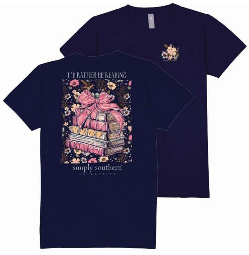I'd Rather Be Reading - Floral Book - S25 - SS - YOUTH T-Shirt