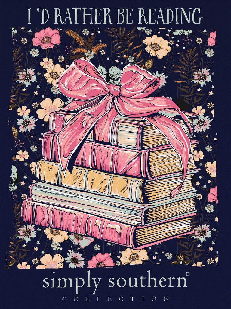 I'd Rather Be Reading - Floral Book - S25 - SS - YOUTH T-Shirt