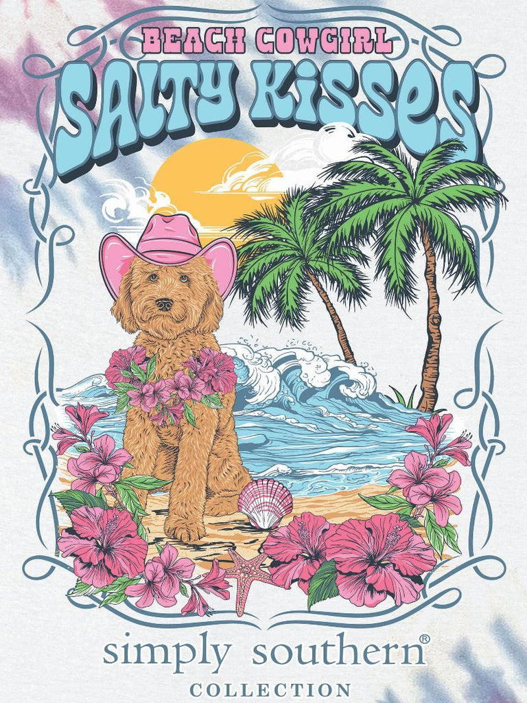 Beach Cowgirl - Salty Kisses - Dog - Beach - S25 - SS - YOUTH T-Shirt