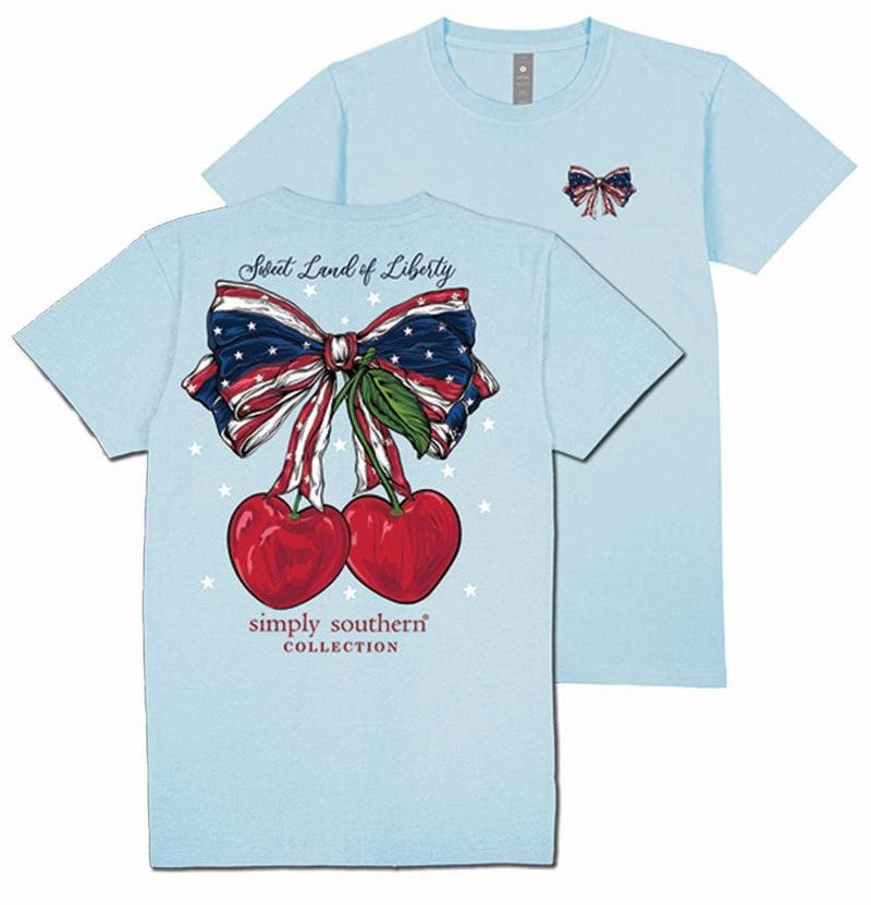 Sweet Land of Liberty - Cherries - Patriotic - S25 - SS - YOUTH T-Shirt