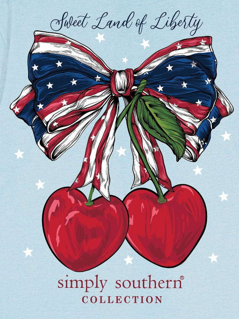 Sweet Land of Liberty - Cherries - Patriotic - S25 - SS - YOUTH T-Shirt