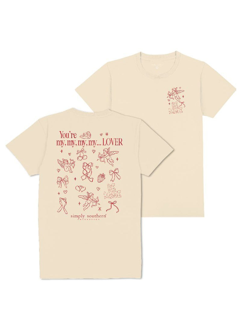 You're My, My, My My Lover - Cupid - Hearts - Be Mine - Strawberries - Bows - Valentine - SS - S25 - Adult T-Shirt