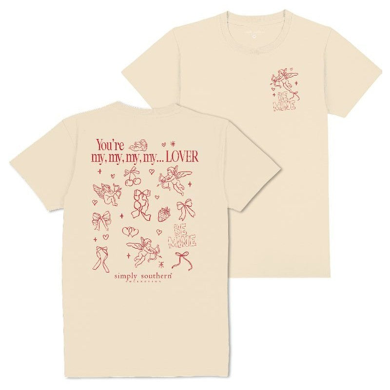 You're My, My, My My Lover - Cupid - Hearts - Be Mine - Strawberries - Bows - Valentine - SS - S25 - Adult T-Shirt