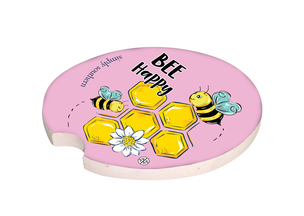 Car Coaster - Happy - S20 - Simply Southern