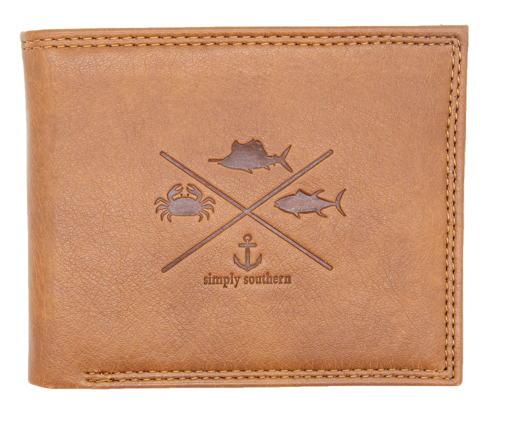 Guys Leather Wallet - SS - Simply Southern