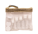 Gold Leather Clear Toiletry Bag - S20 - Simply Southern