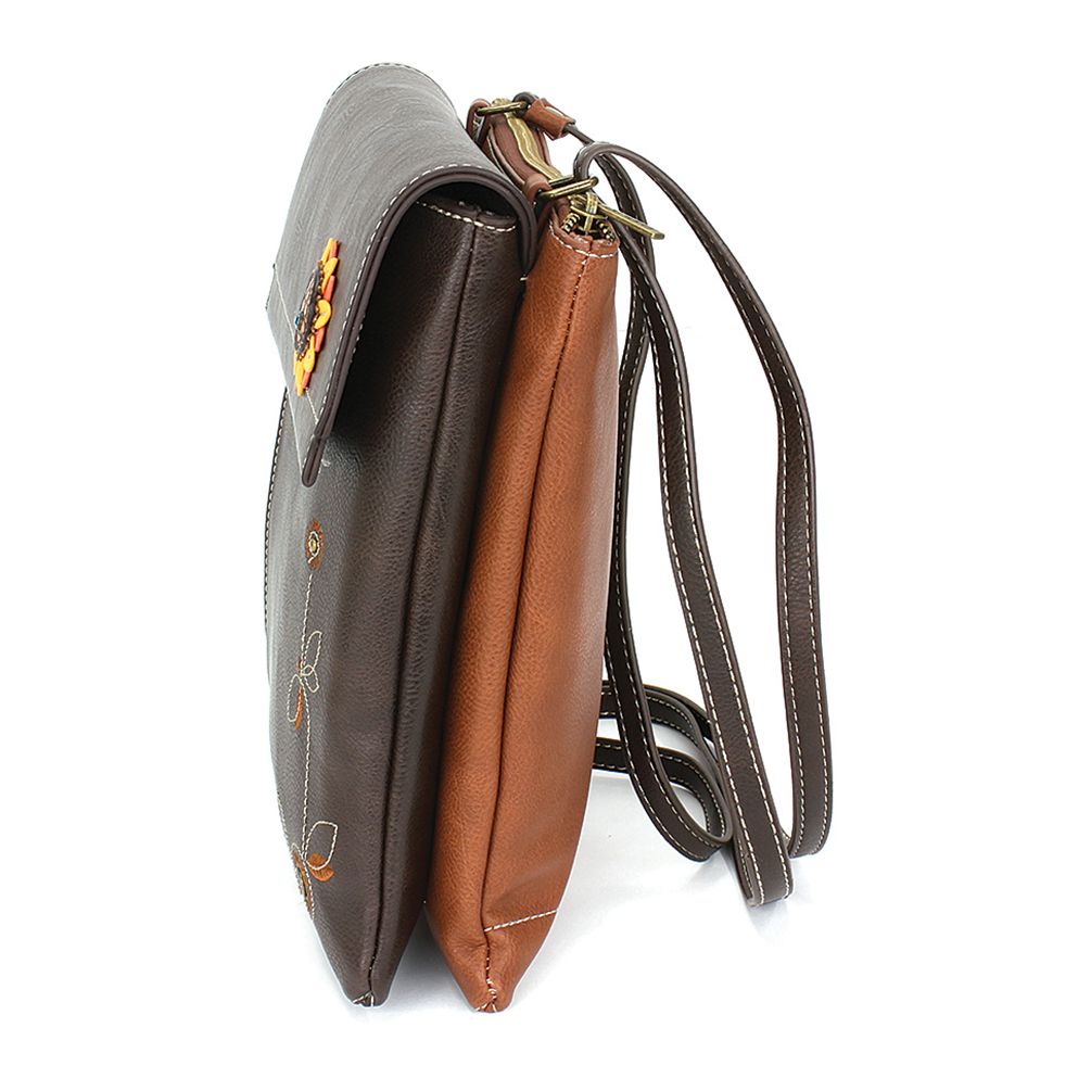 Criss Messenger Bag - Sunflower Brown - Vegan Leather - Chala
