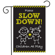 Please Slow Down - Garden Flag