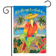 Always 5 O'Clock Parrot - Garden Flag