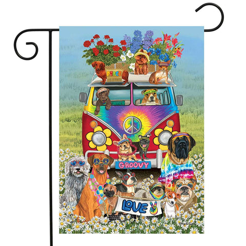 Groovy Pups - Garden Flag