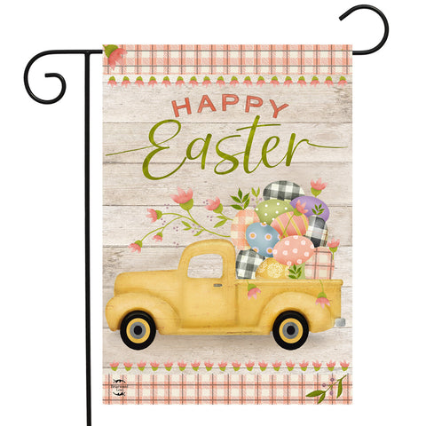 Easter Egg Pickup Truck - Garden Flag