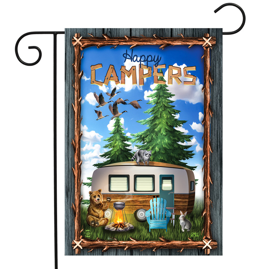Outdoors Camper Summer - Garden Flag