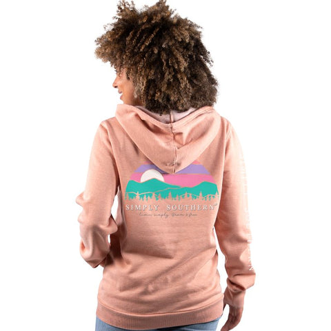 Sunset - Livin Simply Brave and Free - SS - F22 - Adult Hoodie