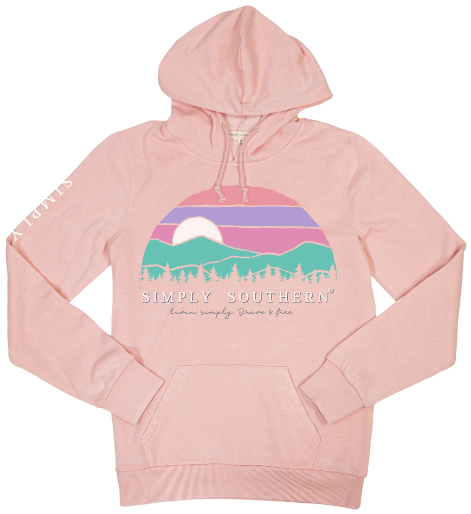 Sunset - Livin Simply Brave and Free - SS - F22 - Adult Hoodie