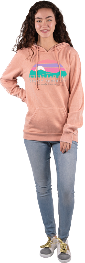 Sunset - Livin Simply Brave and Free - SS - F22 - Adult Hoodie