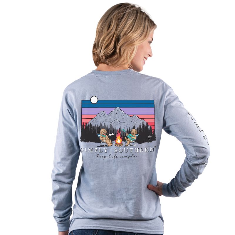 Camp Dogs - Mountains - SS - Adult Long Sleeve